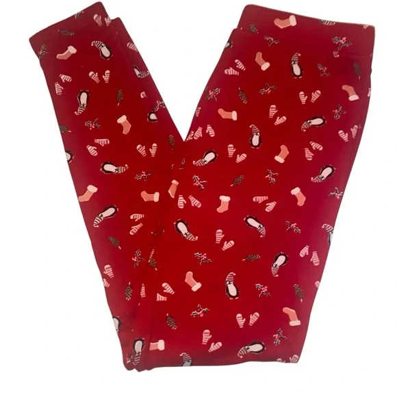 Shosho Fleeced lined Xmas leggings. SZ L/XL NEW - Picture 1 of 3